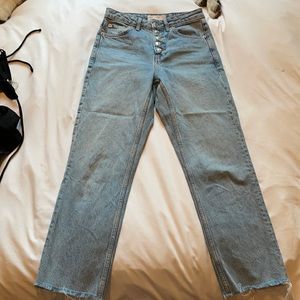 Topshop Straight Leg Jeans